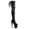 Pleaser - FLAMINGO3063 Platform Overknee Boots - Pole dance shoes - Black Product image